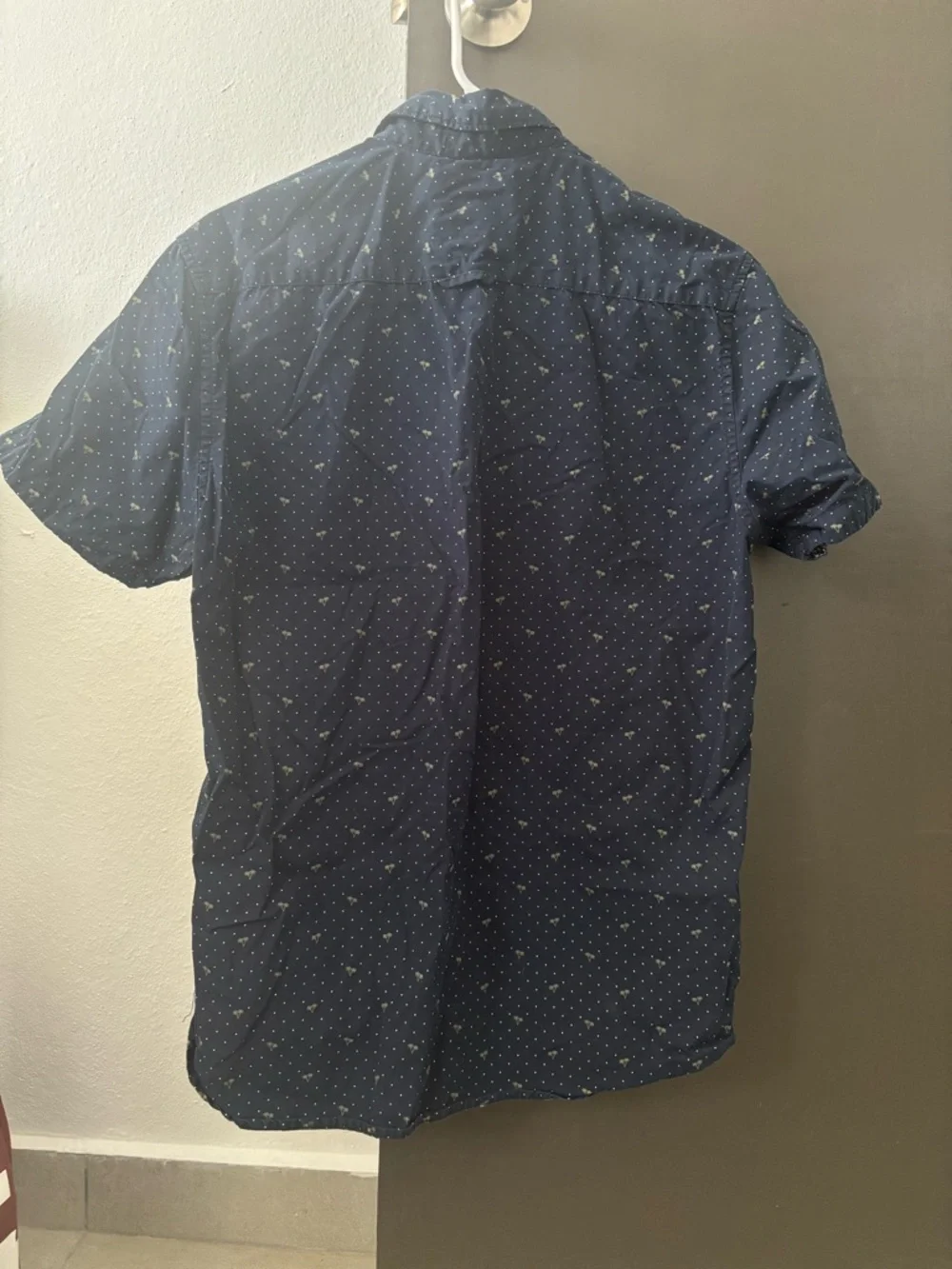 Denim & Flower Ricky Singh Navy Blue Micro Print Button Down - M